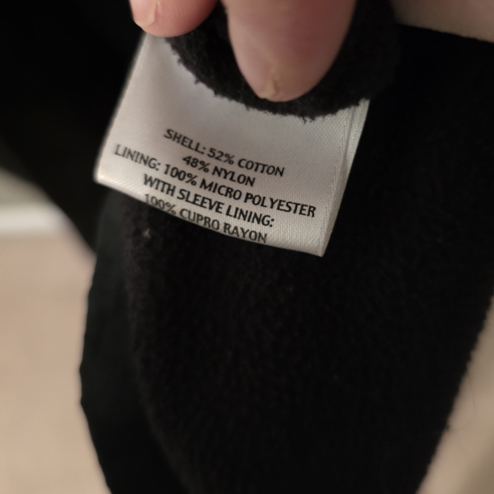 Eileen Fisher Black Hooded Trench Coat Size M - Picture 10 of 11